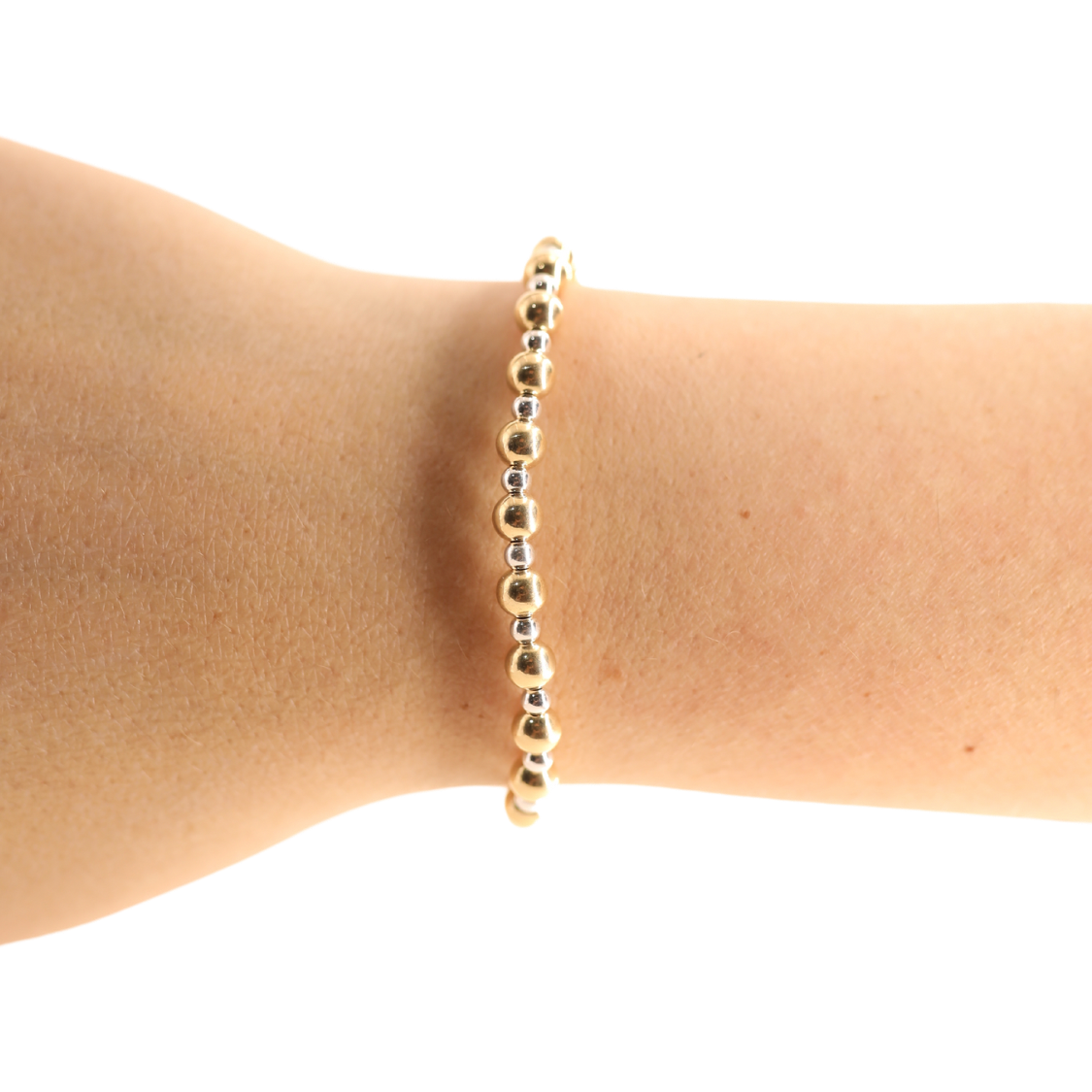 Katy Bracelet in Gold with Silver: Standard 6.75 inch