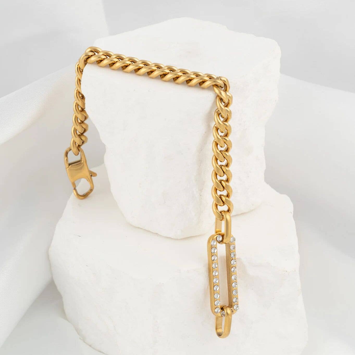 Golden Halo Link Bracelet - SS36