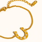 Cowgirl Horseshoe Chain Bracelet: S126