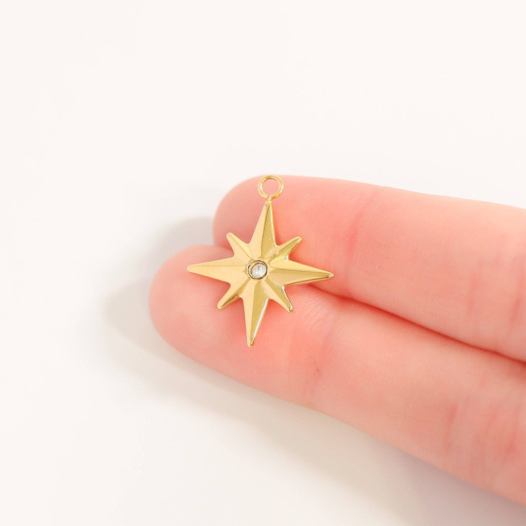 Guiding Star Compass Charm - C129