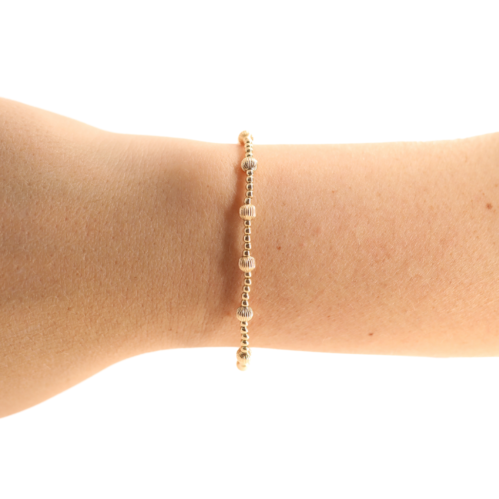 June Gold Fluted Bracelet - S119