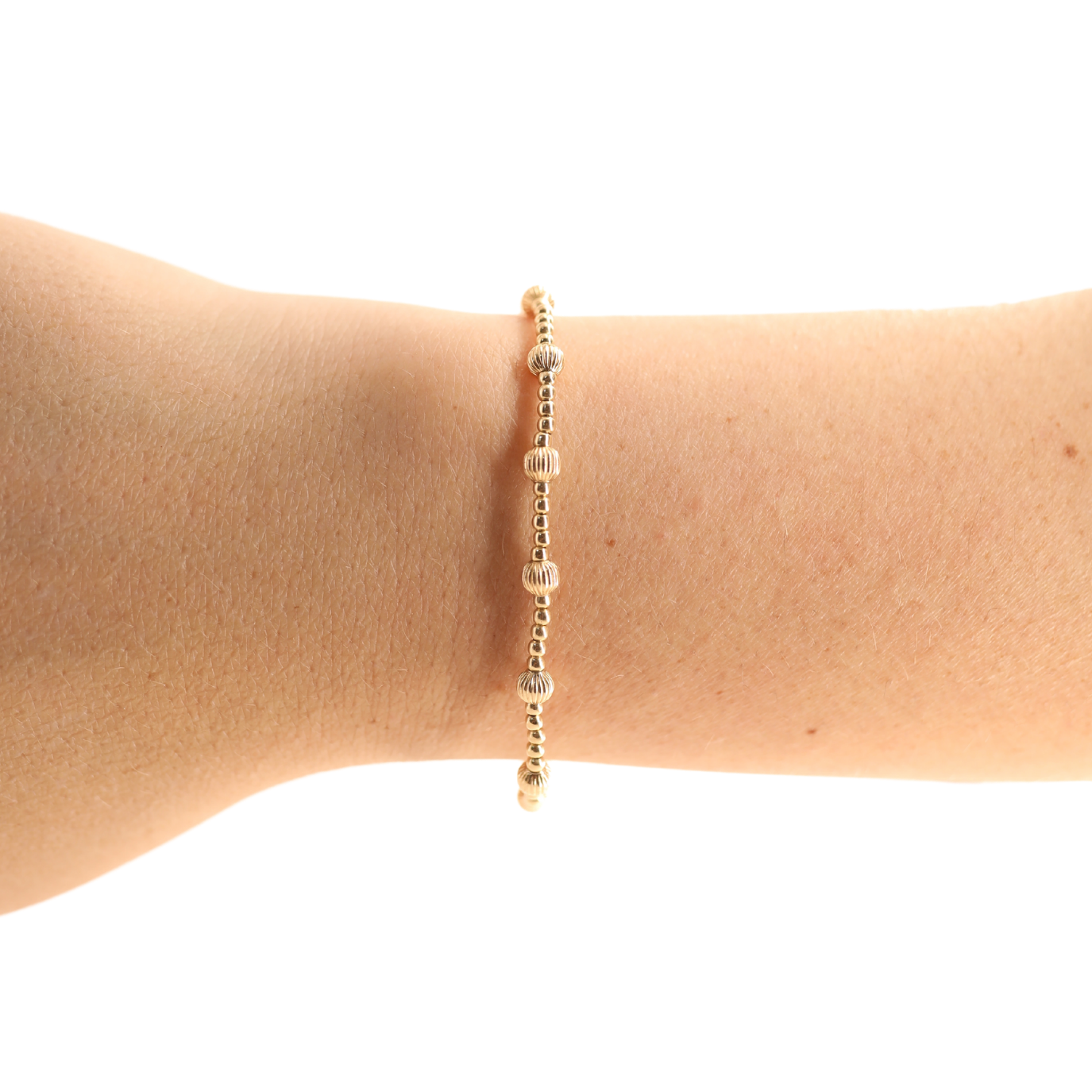 June Gold Fluted Bracelet - S119