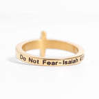 Engraved Bible Verse CZ Cross Ring: A117