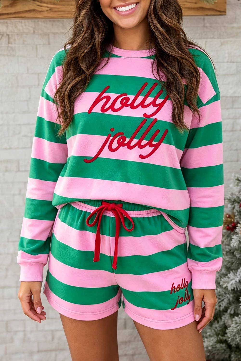 Holly Jolly Stripe Christmas Set