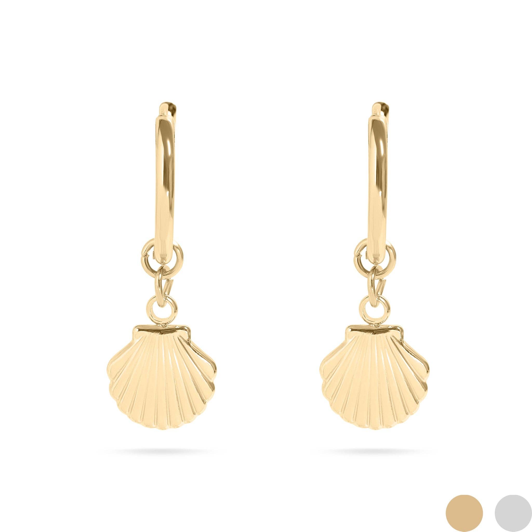 Soléa Shell Huggie Earrings - E1