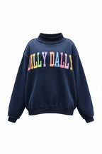 DILLYDALLY | Graphic Reversible Sweatshirt: Butter yellow