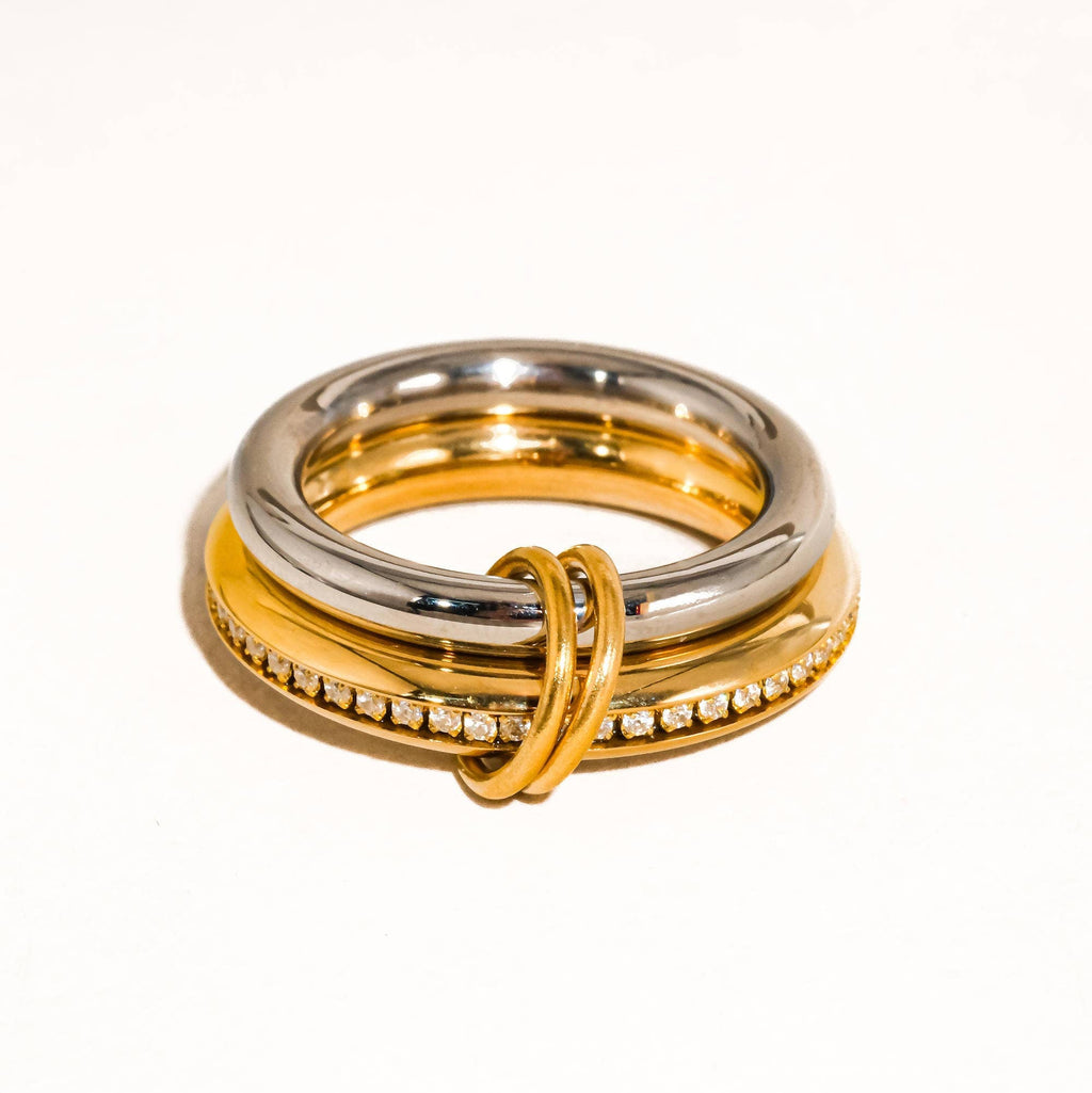 Twisted Love Multi Stack CZ Band Ring: A72