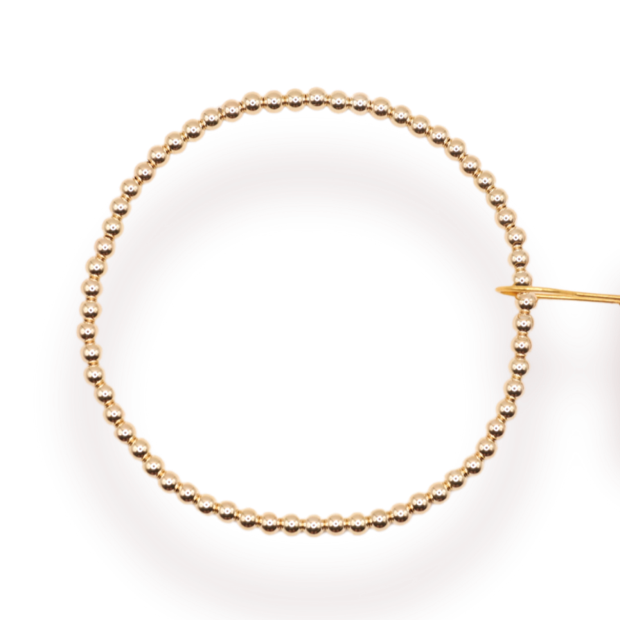 3MM Gold Beaded Bracelet - S64