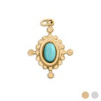 Turquoise Compass Charm - C183