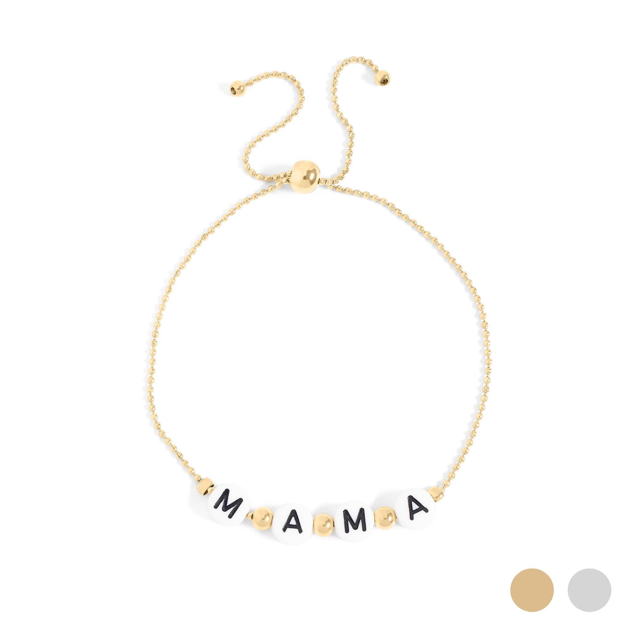 "Mama" Beaded Charm Bracelet - S48