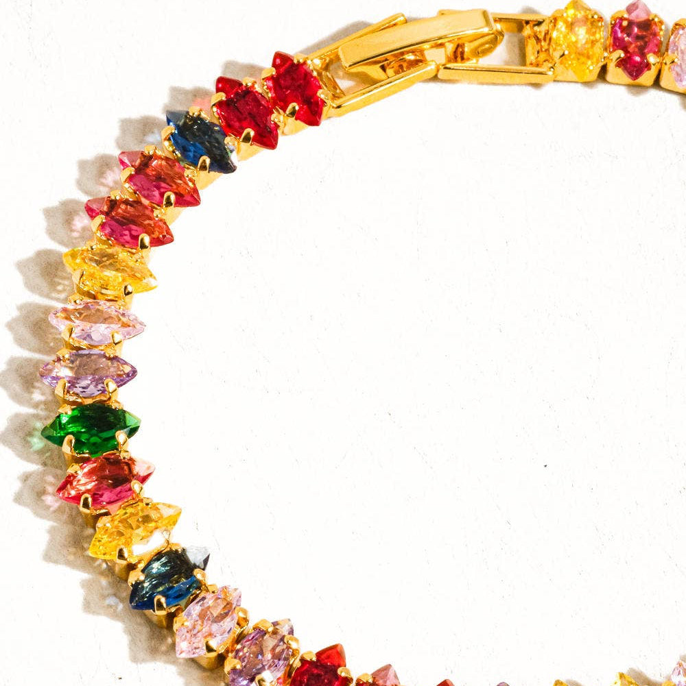 Starlight Multicolor Bold CZ Chain Bracelet - SS22