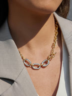 Chunky Mix Tone Chain Necklace - N80