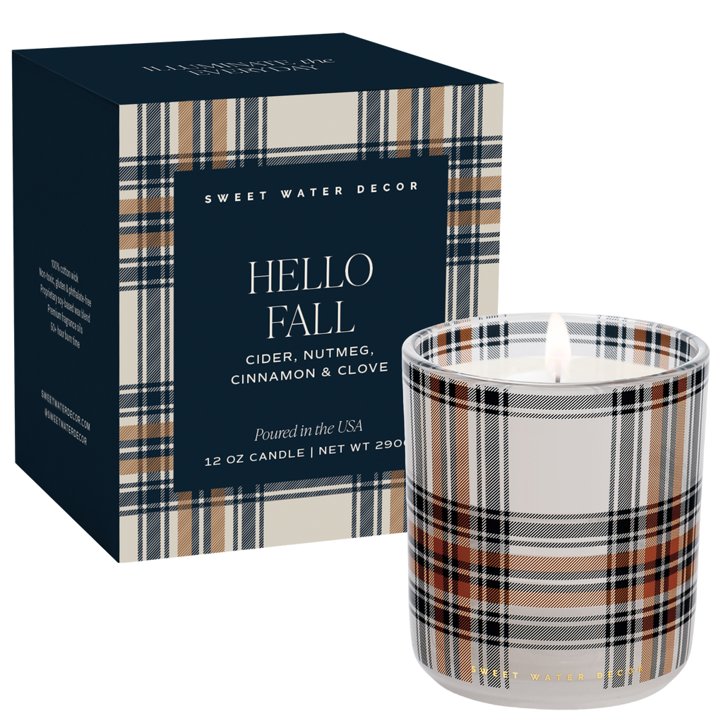Hello Fall 12 oz Boxed Soy Candle - CHF