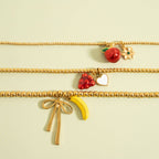 Golden Shine Beaded 2mm Necklace - N109