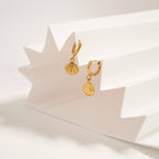 Sunset Shell Huggies Earrings - E7