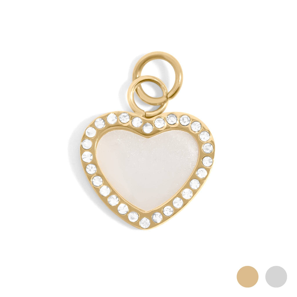 Pearl Heart Charm - C194