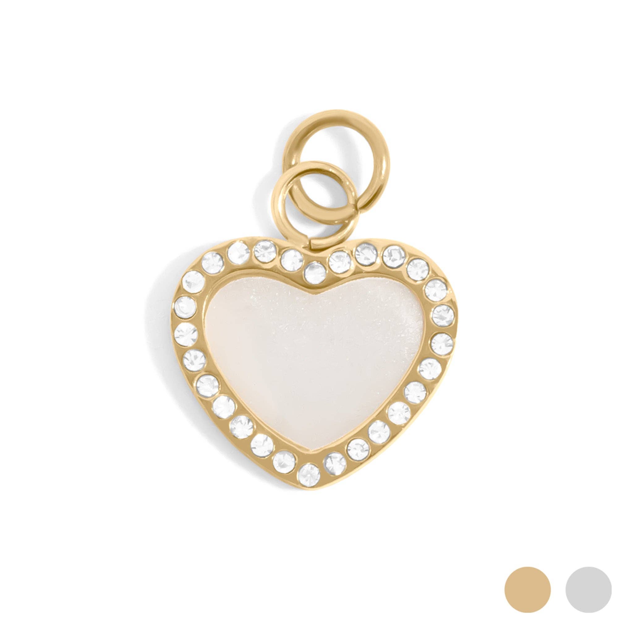 Pearl Heart Charm - C194