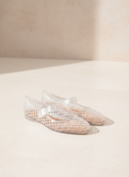 LISA Woven Jelly Mary Jane Flats: CAMEL