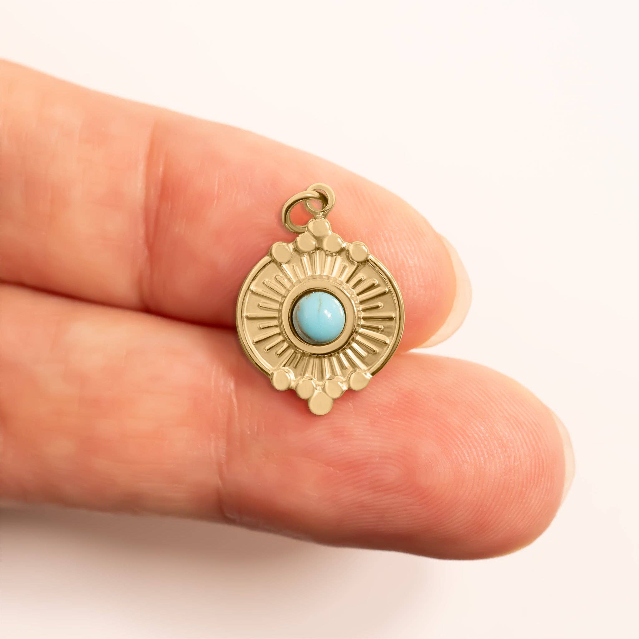 Turquoise Glow Charm - C140
