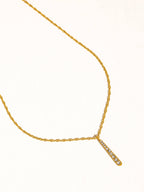Diamond Line Necklace - N77