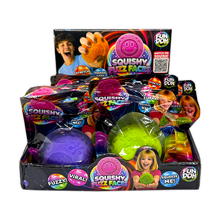 Fun Doh Fuzzy Face Squishy Sensory Toy Variety