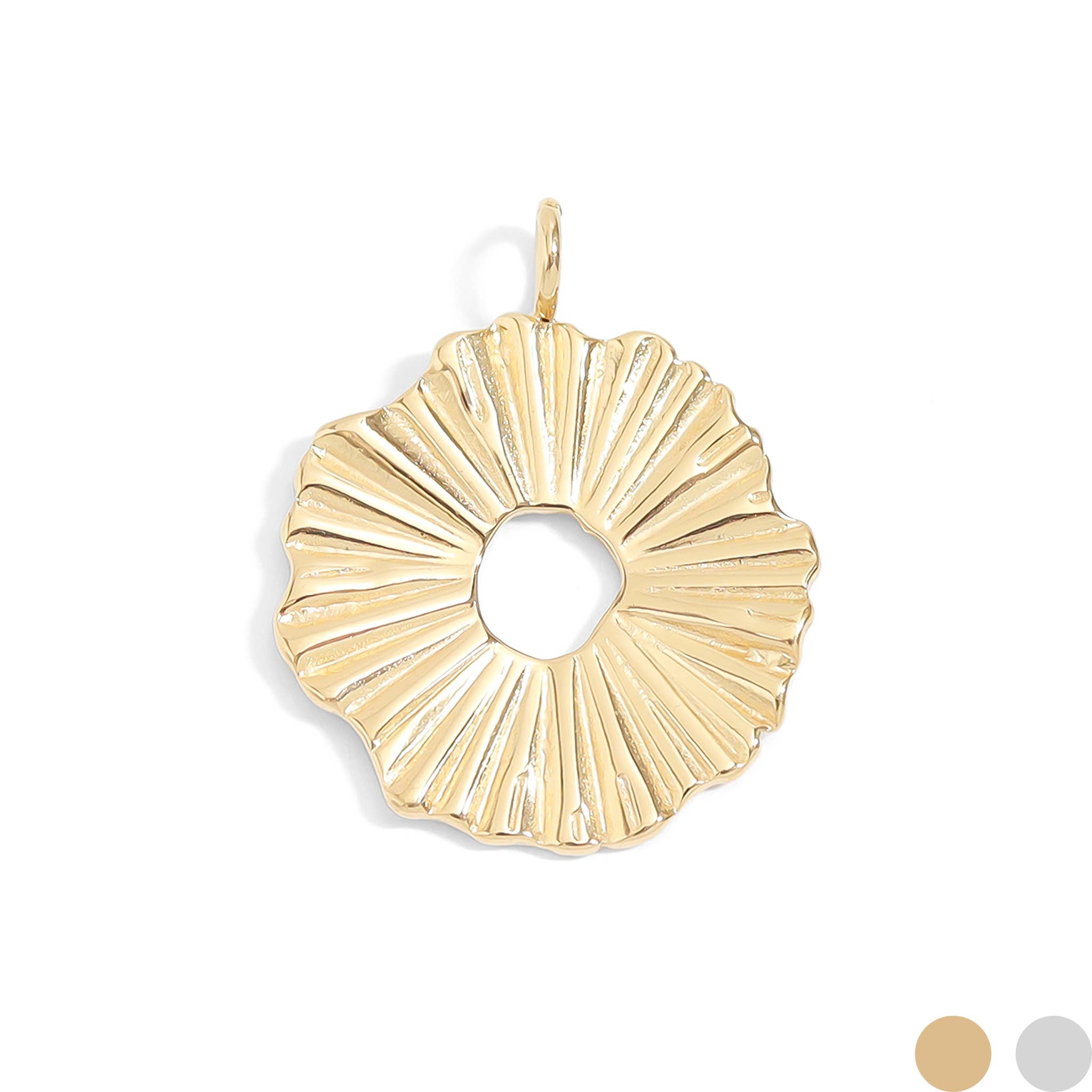 Textured Sunburst Charm - C174