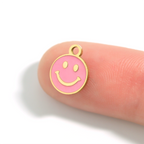 Pink Smiley Face Charm - C39