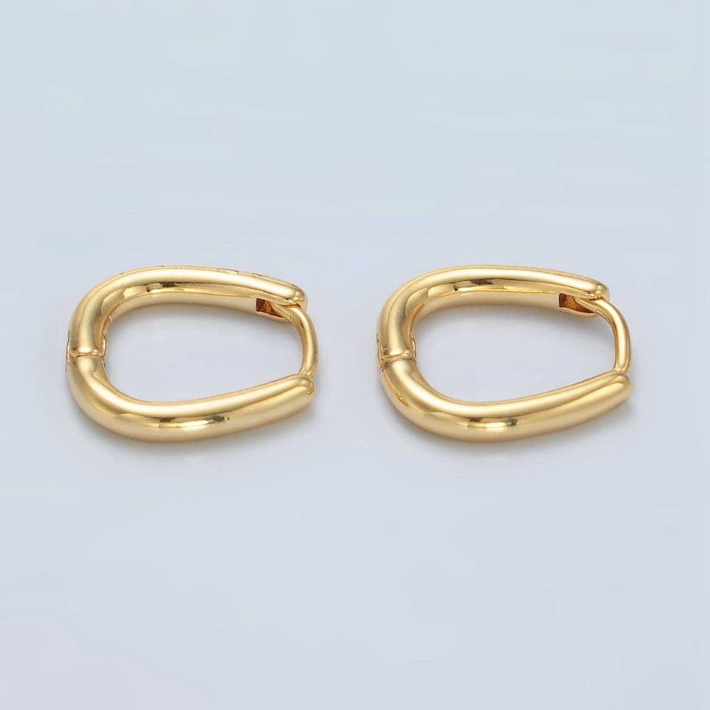 Golden U Huggy Earrings - E71