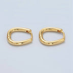 Golden U Huggy Earrings - E71
