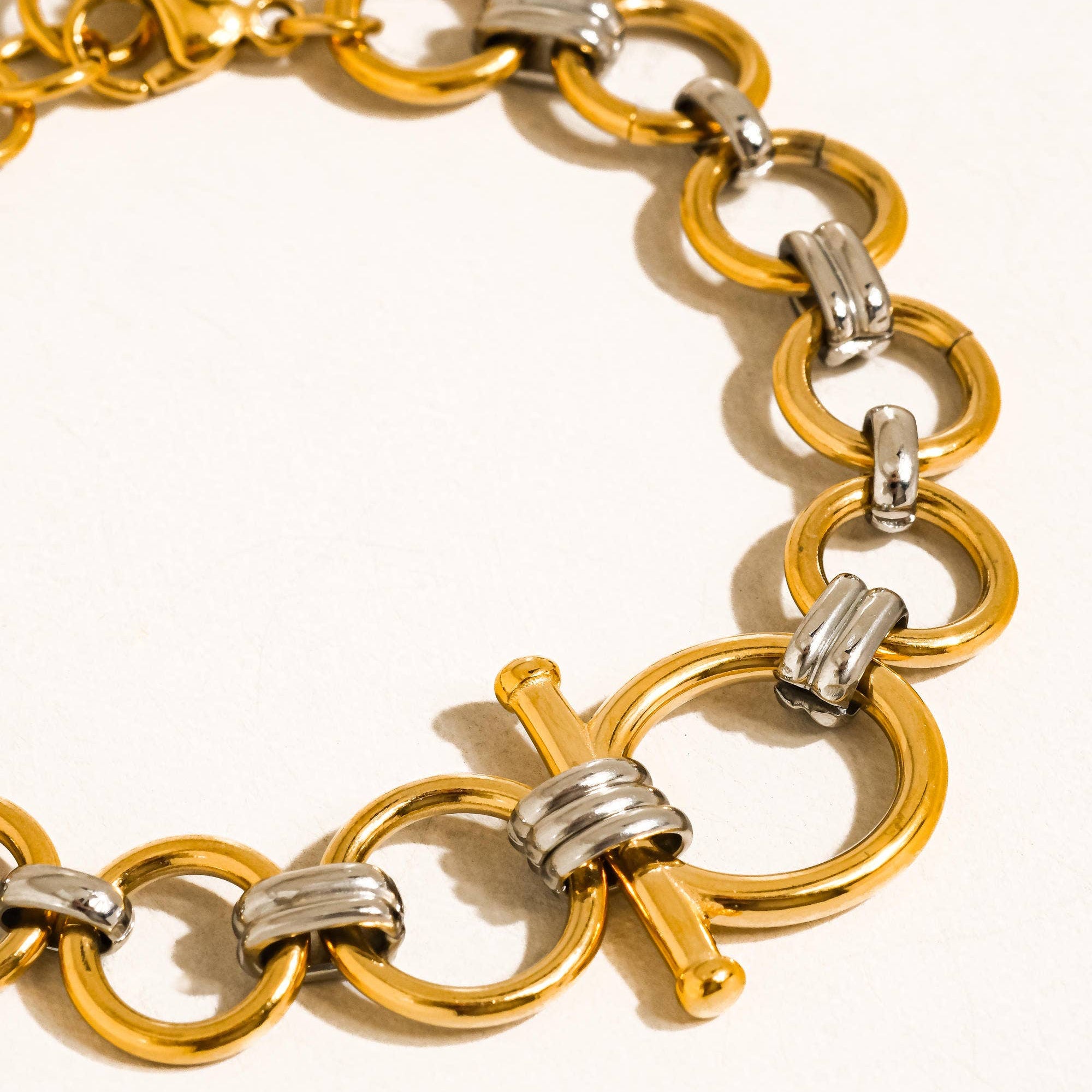 Céliane Two-Tone Link Bracelet: S127