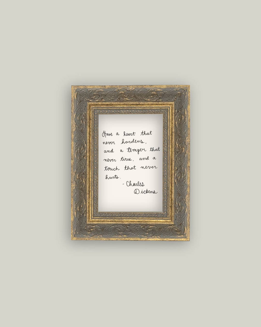 Have A Heart Framed Antique Print: 5x7