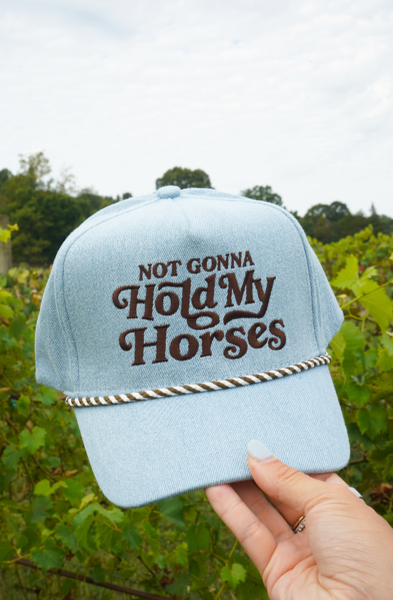 Hold My Horses - Denim Trucker Hat