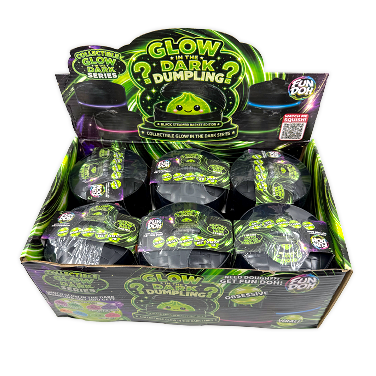 Fun Doh Glow-in-the-Dark Mystery Dumpling Squishy Toy Black : GLOWSQU
