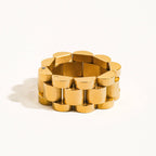 Golden Watch Band Ring - A86