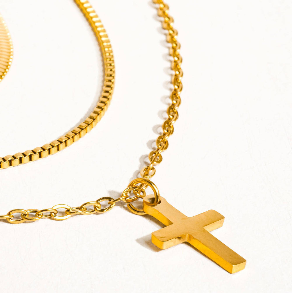 Layered Cross Necklace: N147