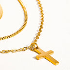 Layered Cross Necklace: N147