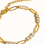 Rhinestone Chain Bracelet: S125