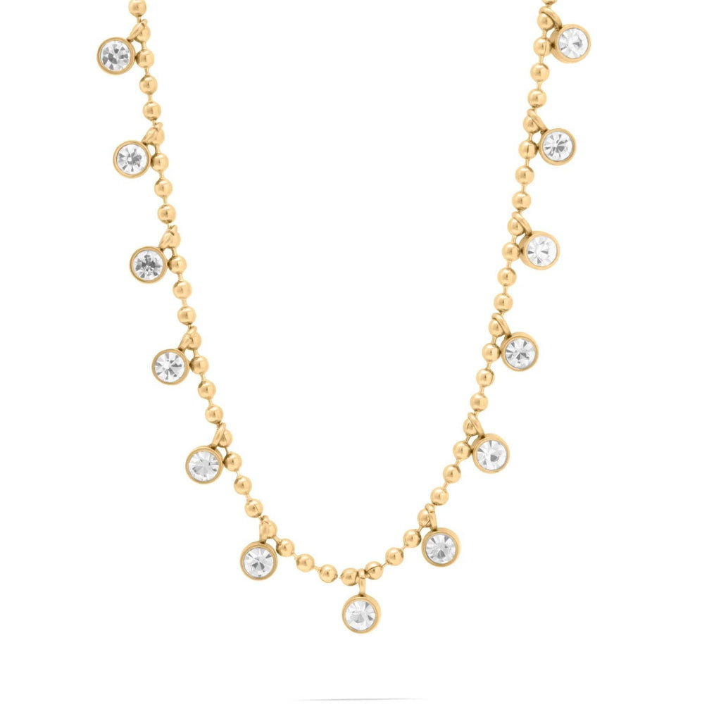 Round Stone Dangle Necklace - N29