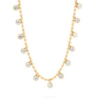 Round Stone Dangle Necklace - N29