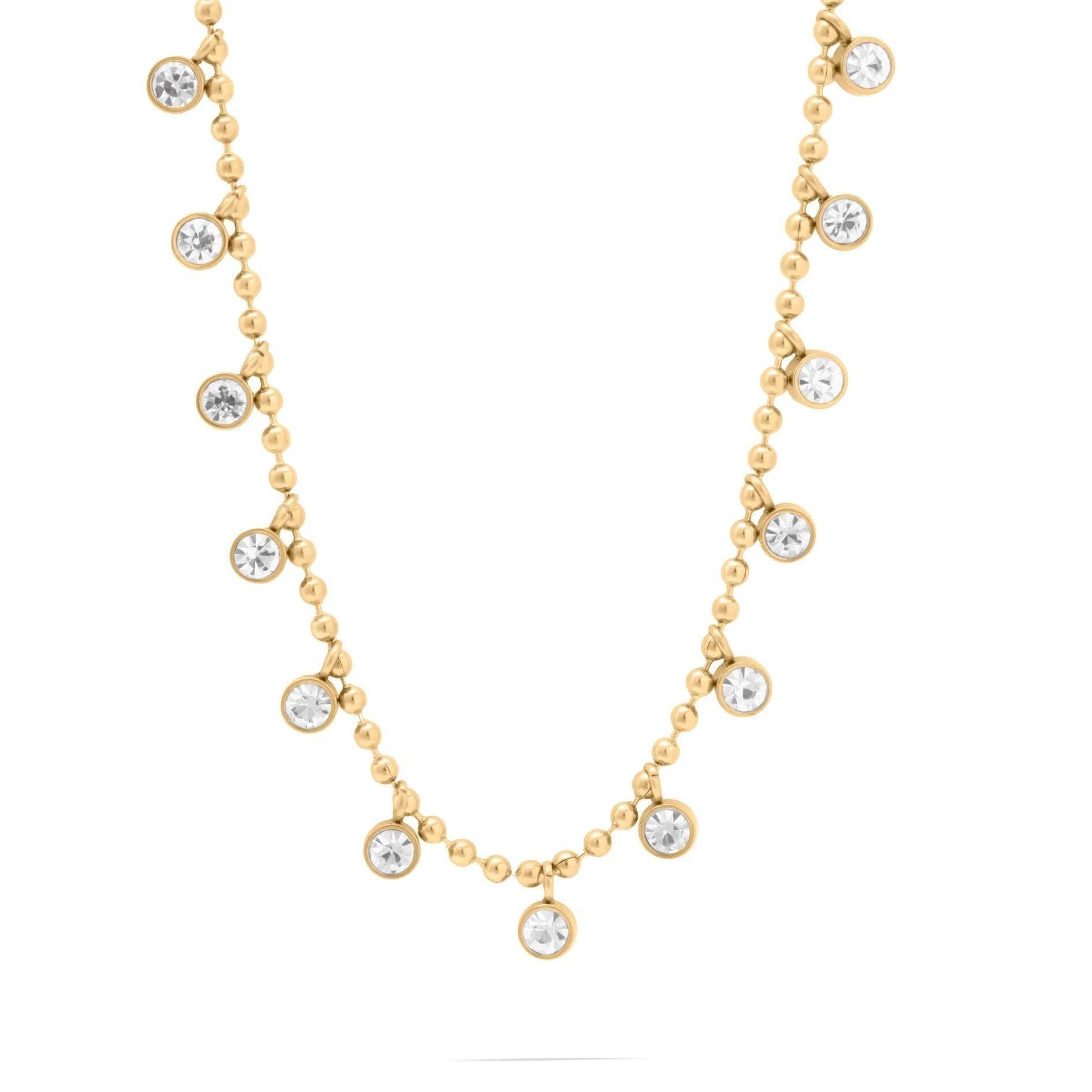 Round Stone Dangle Necklace - N29