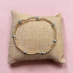 Silver Kisses 3mm Gold Filled/5mm Silver Bracelet : S149