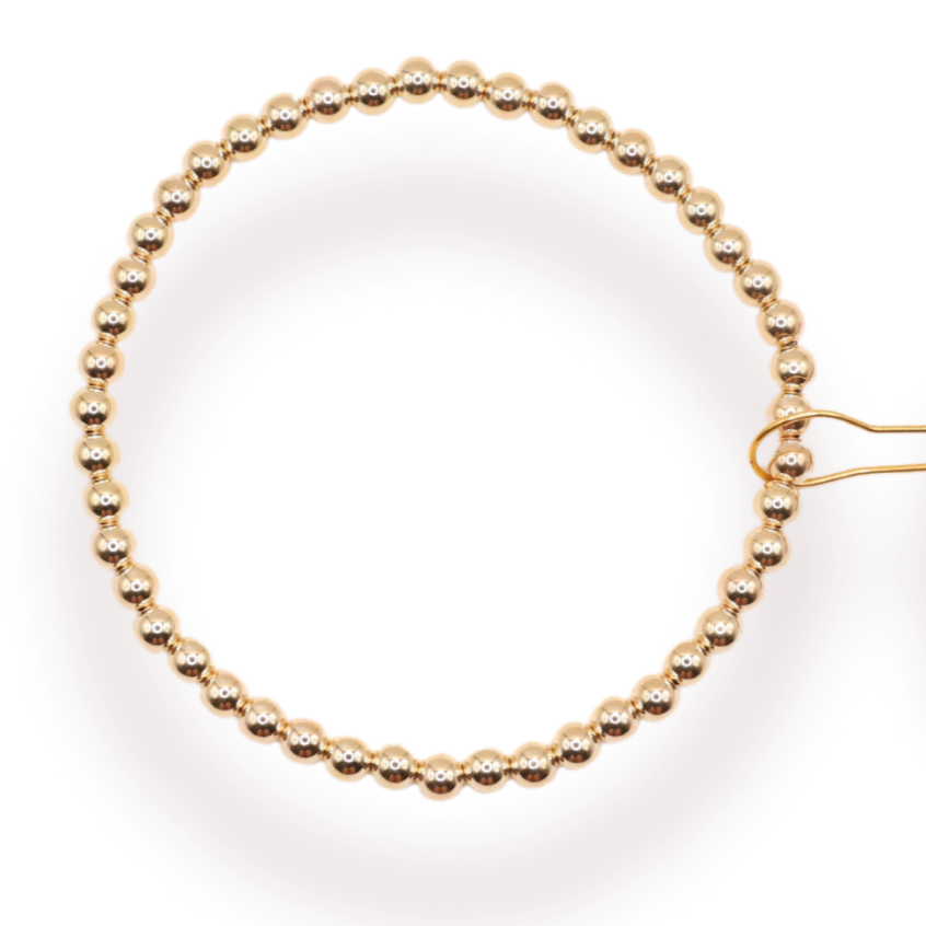 4MM Gold Beaded Bracelet - S96