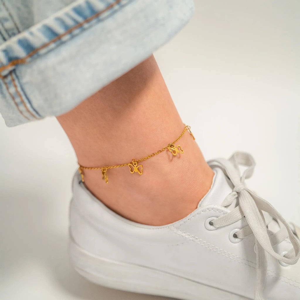 Golden Flutter Anklet - K23