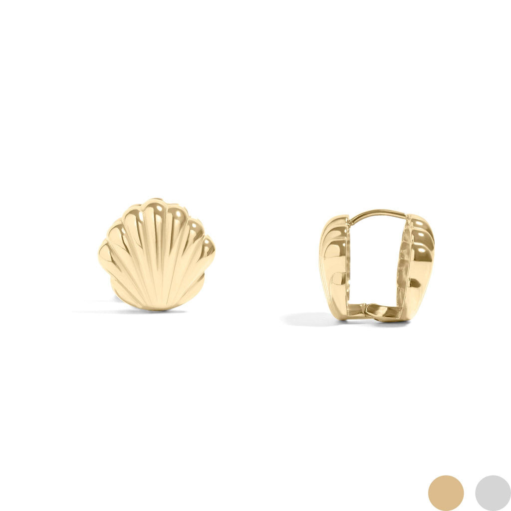 Shell Huggie Earrings: E67
