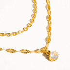Dainty Diamond Kiss Layered Necklace - N55
