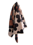 Bobbie: Reversible Hand Towel: Black/Brown/Cream / 19x29 in / Hand Towel