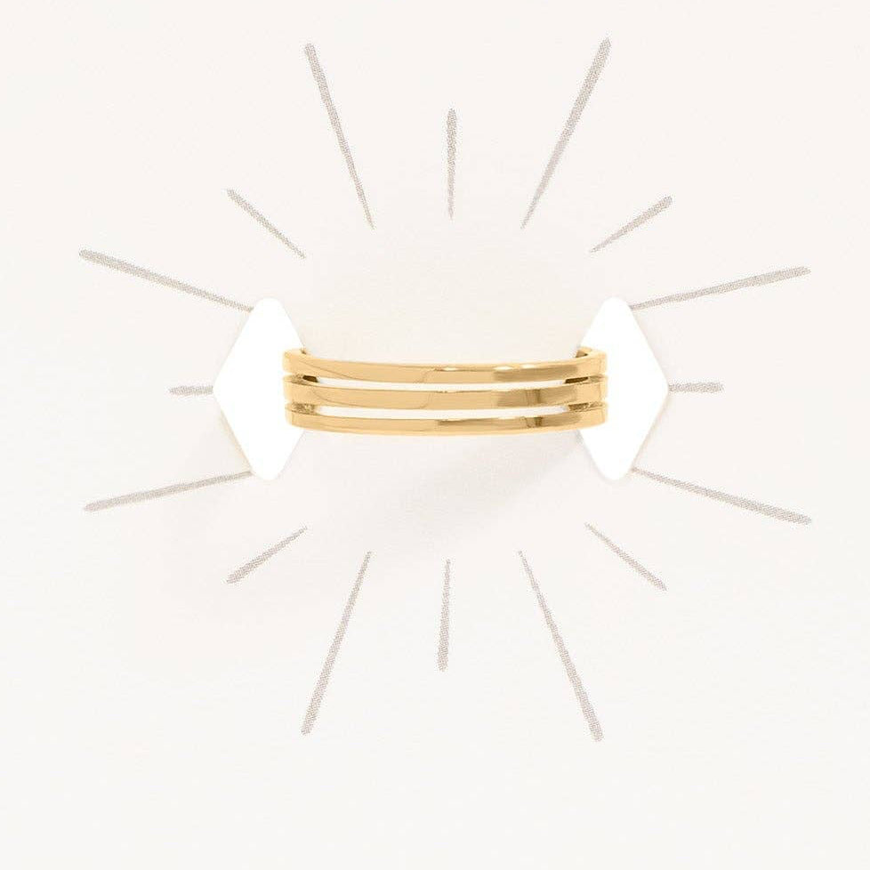 Adjustable Triple Gold Ring - A90