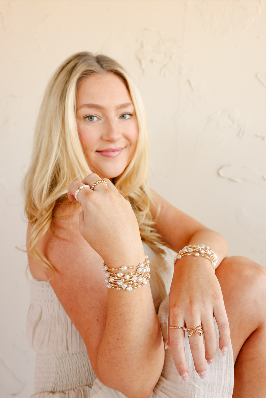 Maggie Fluted Bracelet in Gold: Standard 6.75 Inch