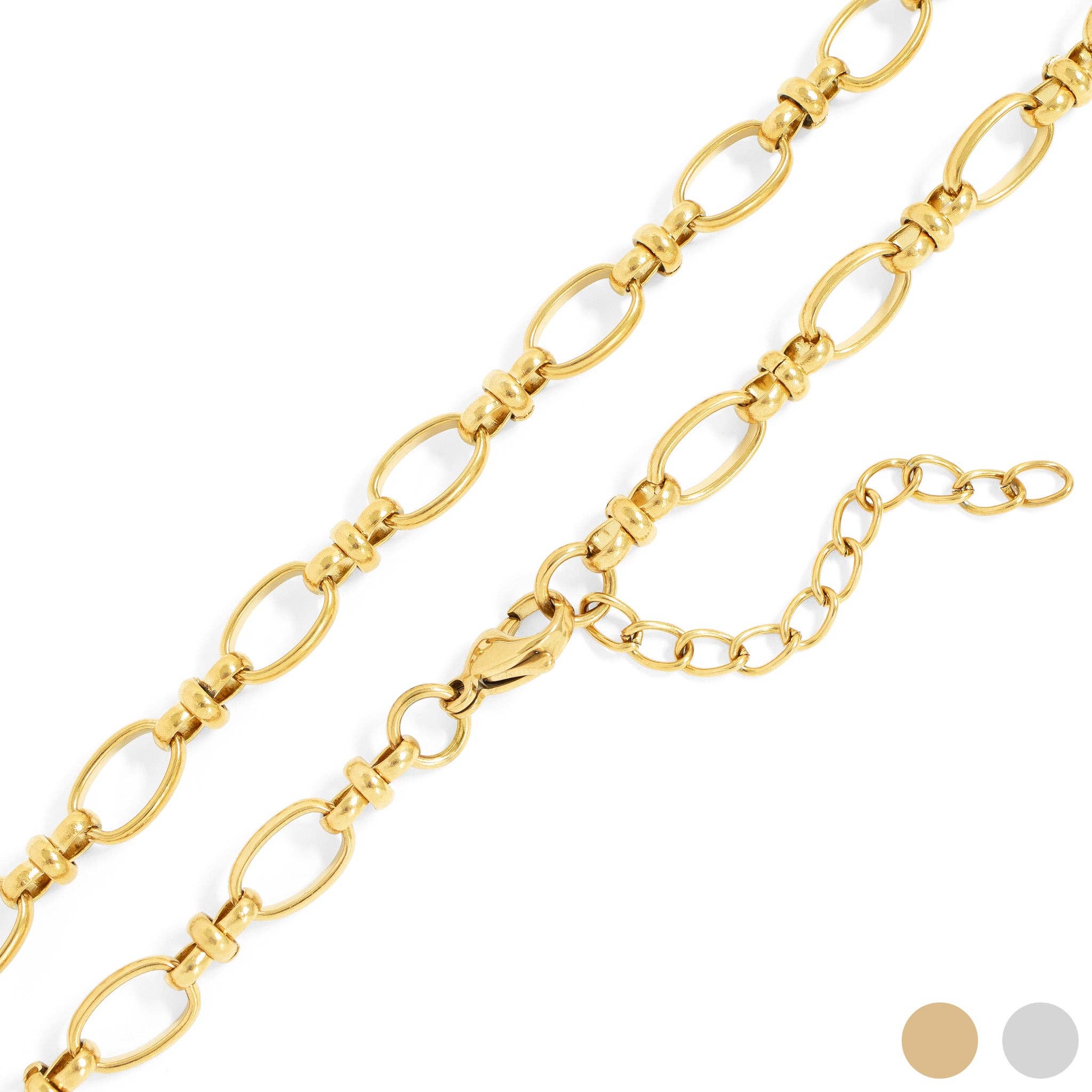 Bold Link Statement Chain Necklace - N72