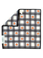 Grid of Gourds: Double-Sided Washcloth: Black/White / 12x12 in /